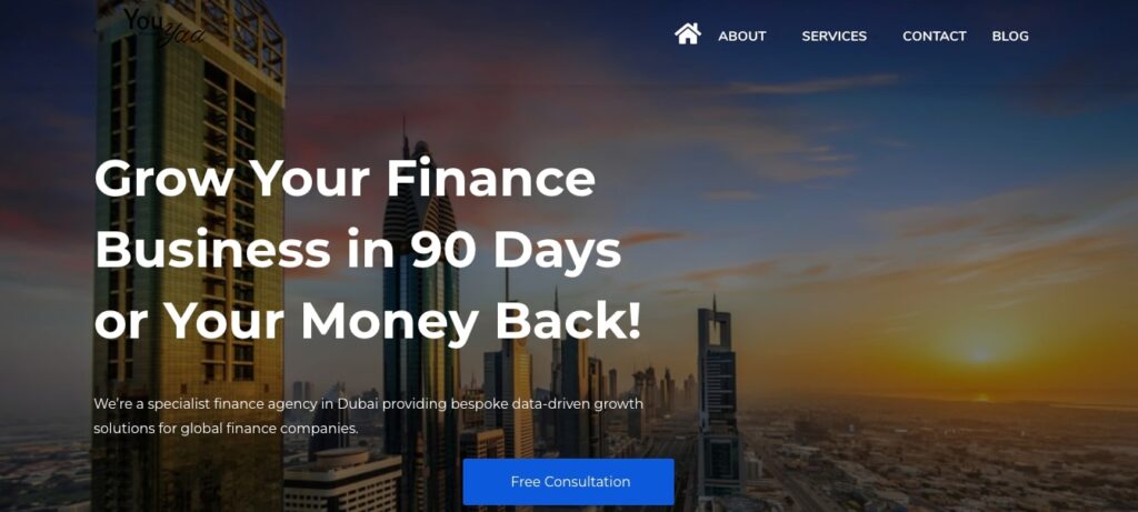 Finance agency advertisement in Dubai